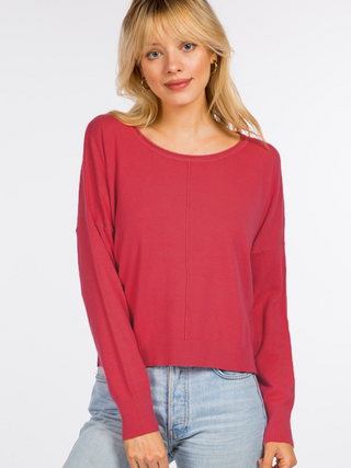 Simple Days Sweater - Bright Pink