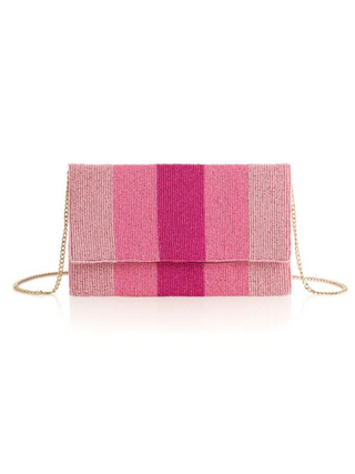 Taylor Beaded Clutch Pink