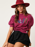 Grateful Puff Sleeve Sweater
