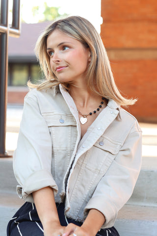 Stretch Denim Jacket Maize
