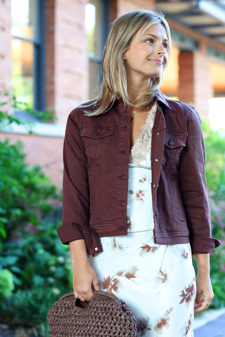 Victoria Washed Jacket Chocolate Brown