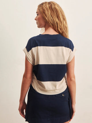 All Day Ruched Tee Navy