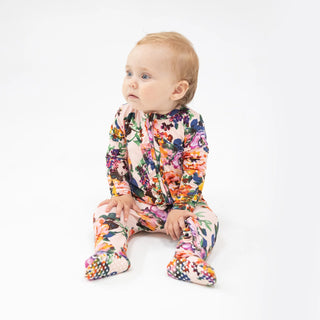 Autumn Rose Ruffle Footie