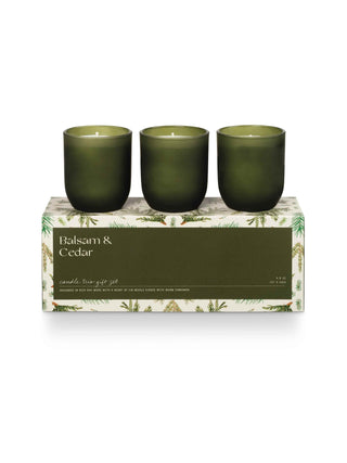 Balsam & Cedar Candle Trio Gift Set