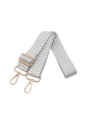 Bella Woven Bag Strap - Silver