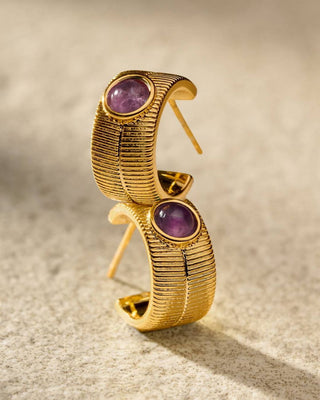 Birthstone Earring - February