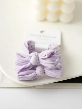 Bow Style Hair Tie - Purple