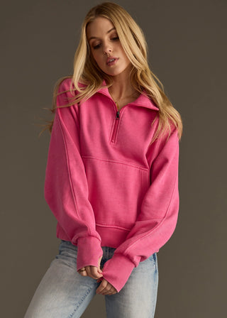 Bright Pink 1/4 Zip