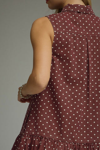 Burgundy Tie Neck Dress