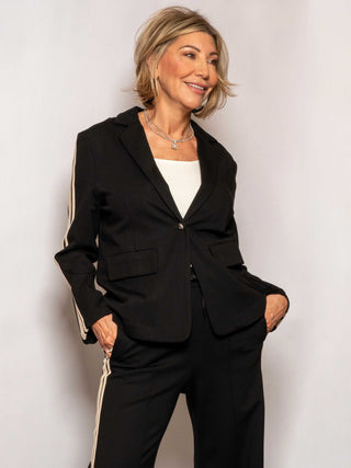 Carrie Black Stripe Blazer