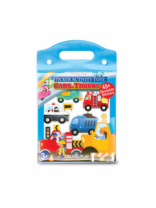 Cars & Trucks Reusable Sticker Activity Tote