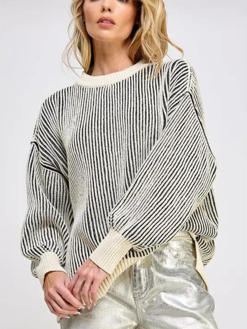 Chilly Chic Stripe Sweater