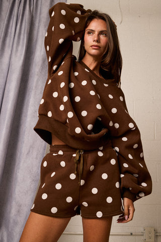 Chocolate Cream Polka Dot Set