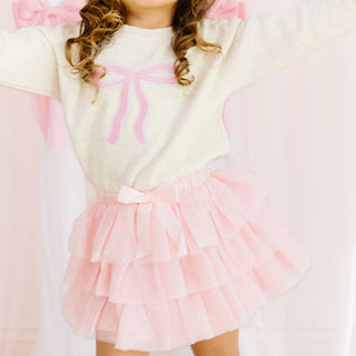 Coquette Bow Patch Sweatshirt - Toddler Girl