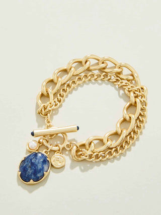 Coralie Toggle Bracelet Blue