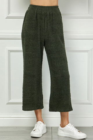 Cozy Days Terry Pant Olive