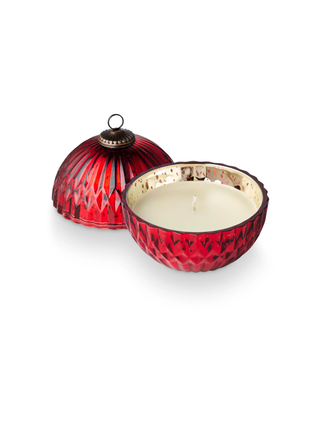 Cranberry Currant Mercury Glass Candle