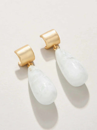 Dew Drop Earrings White