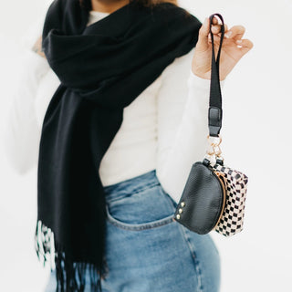 Dual Pouch Wristlet - Black