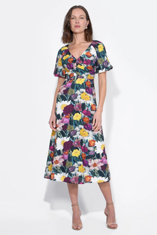 Elinda Ruched Midi Dress