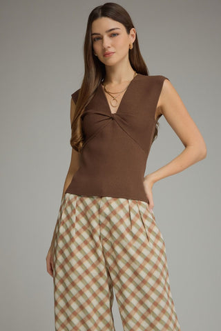 Flattering Knot Tank Brown