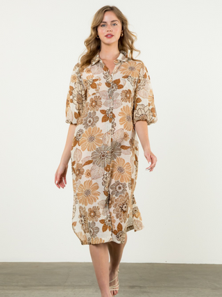 Floral Passion Puff Sleeve Dress