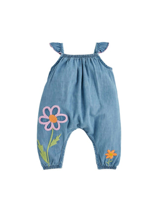 Flower Denim Coverall