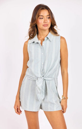 Flying Kite Romper Blue Ivory