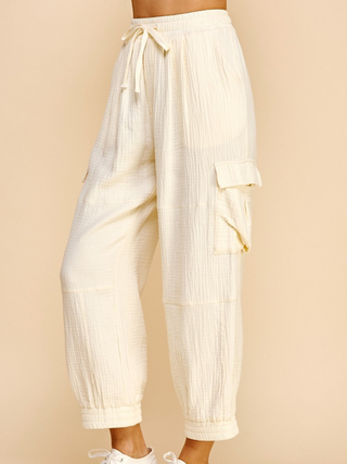 Get Going Cargo Pants - Ivory