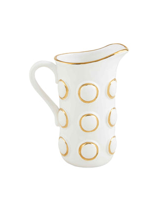 Gold Ring Ceramic Pitcher