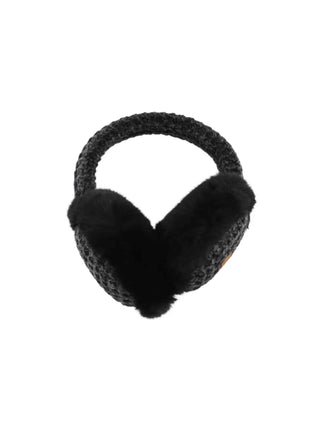 Heather Knit Earmuffs - Charcoal