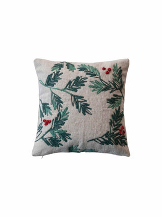 Holly & Berries Pillow