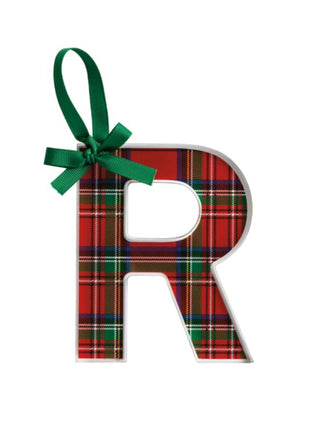 Initial Tartan Ornament (R)