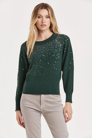 Kathleen Sequin Sweater - Clover