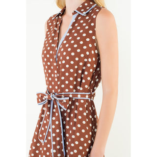 Kathys Fav Polka Dot Brown Dress
