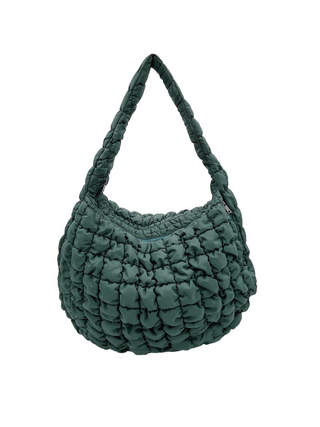 Large Quilted Bag - Dark Green