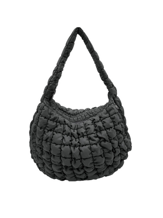 Large Quilted Bag - Dark Grey