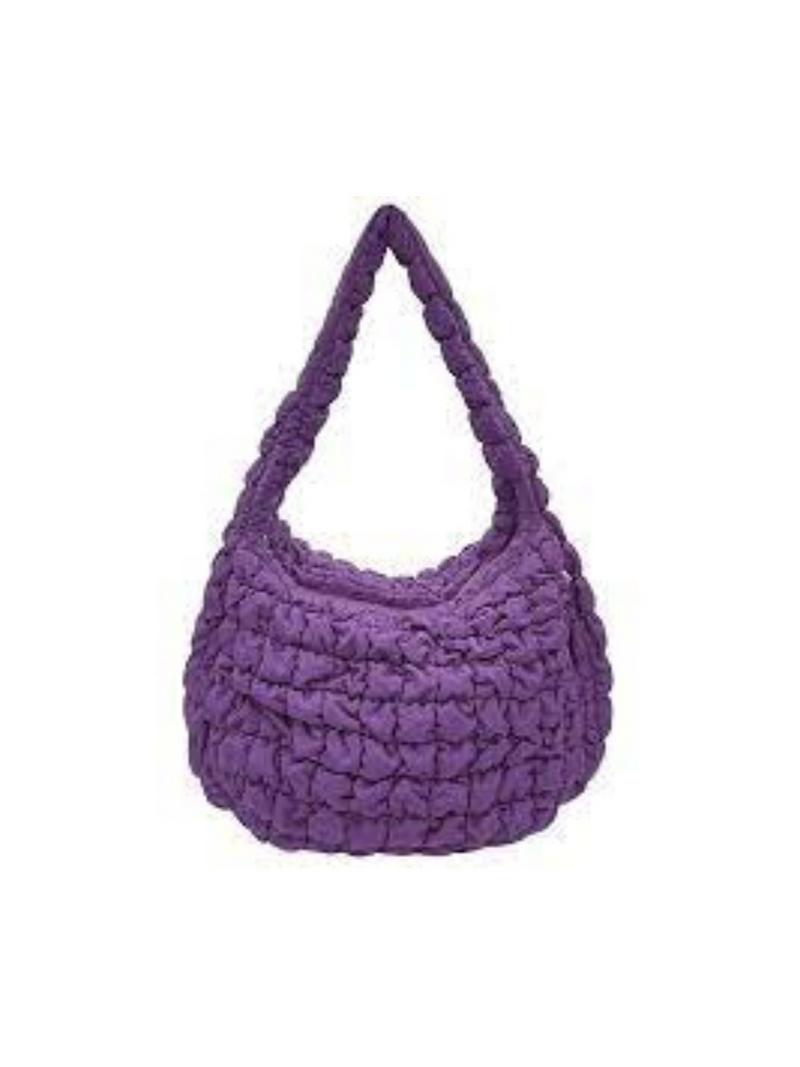 Large Quilted Bag - Purple
