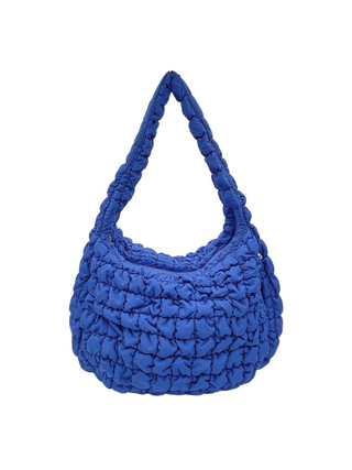 Large Quilted Bag - Royal Blue