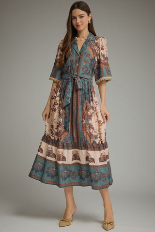 Leaves are Falling Midi Dress