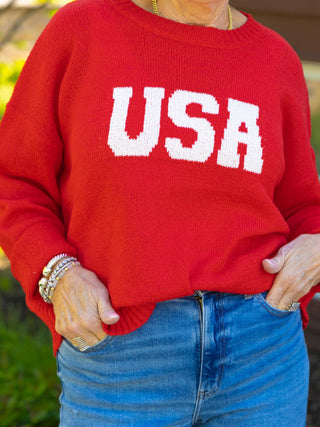 Love Red, White and Blue Sweater