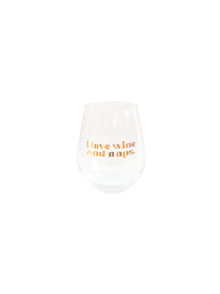Love Wine/Naps Wine Glass
