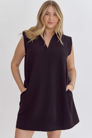 Loving this Ribbed Black Dress