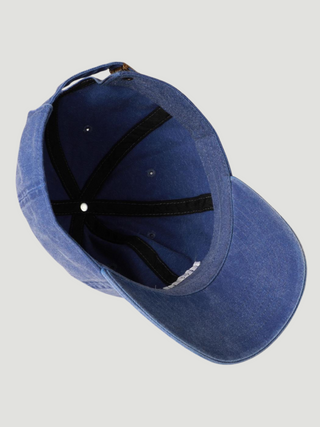 Mama Embroidered Cotton Baseball Cap - Blue