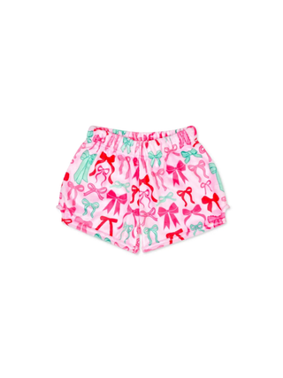 Merry Bows Plush Shorts