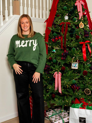 Merry Hunter Green Sweater