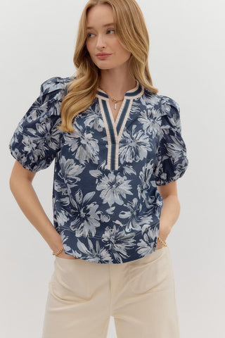 Midnight Bloom Top