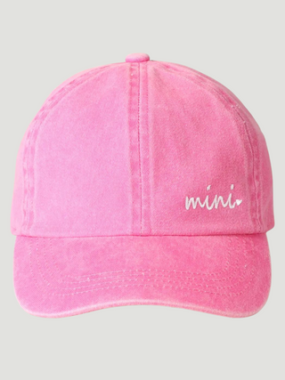 Mini Embroidered Letters Baseball Cap - Pink