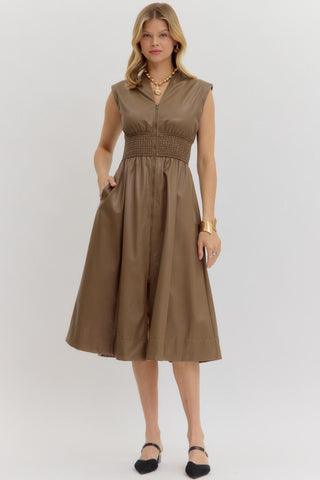 Move in Mocha Mousse Dress
