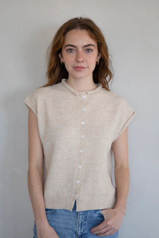 Natural Sweater Vest Cardi